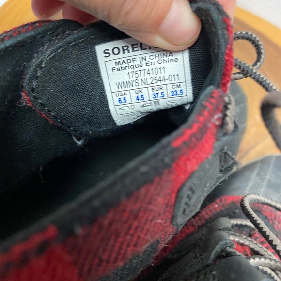 Sorel Red Buffalo Check Plaid Out and About Duck Boots - Picture 10 of 10